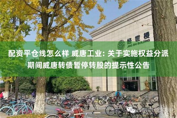 配资平仓线怎么样 威唐工业: 关于实施权益分派期间威唐转债暂停转股的提示性公告